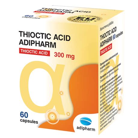 Thioctic Acid 300 mg - AdiPharm - Natural Biocare
