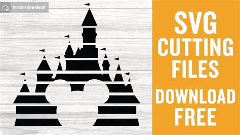 Disney Castle Svg Free Cut File For Cricut Youtube