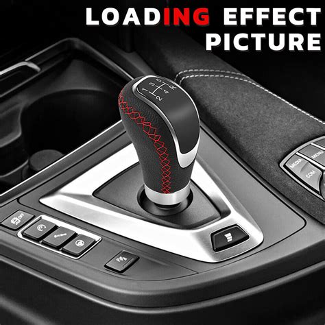 5 Speed Manual Car Gear Stick Shift Knob Shifter Lever PU Leather Black