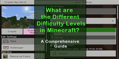 What Are The Different Difficulty Levels In Minecraft A Comprehensive