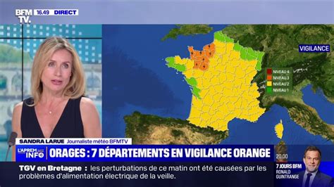 Météo 7 départements du nord ouest placés en vigilance orange orages