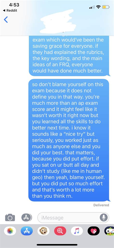 An Encouraging Message I Sent To My Friend About Failing An Exam R