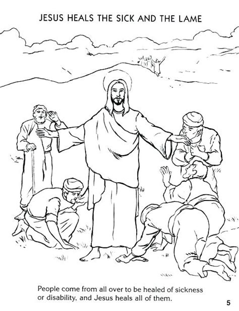 Jesus Heals The Sick Coloring Pages At Free