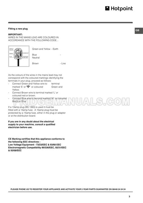 Hotpoint Rfa52 Operating Instructions