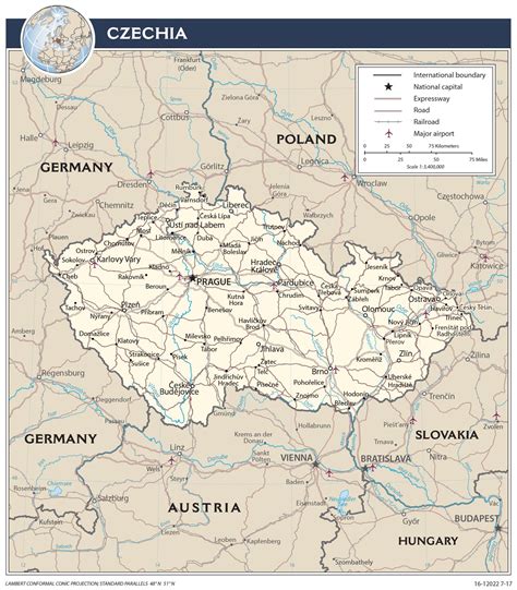 Transportation Map of Czechia - country.report