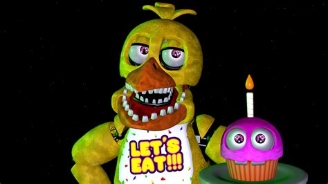 Sfmfnaf Unwithered Chica In Dark Pleace By Spy Ghost 555 On Deviantart