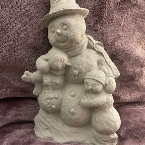 Ceramic Bisque Ready To Paint Snowman Etsy