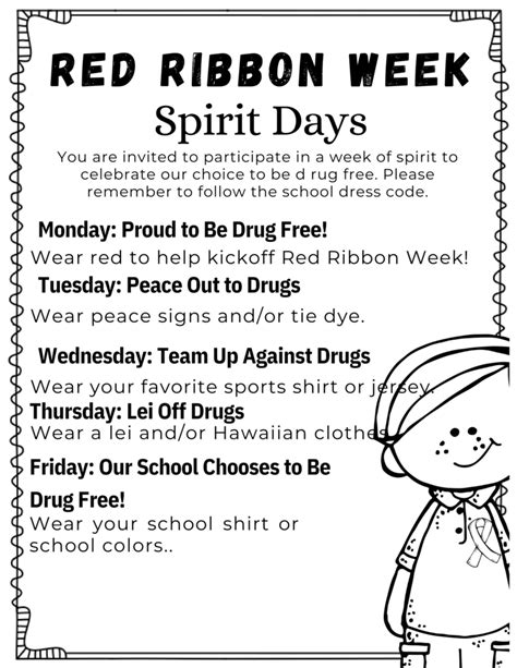 Red Ribbon Week Is Coming Up River Valley Elementary