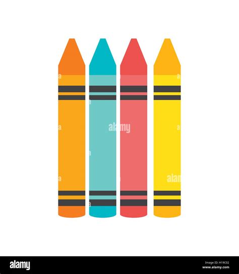 cartoon crayons colors graphic isolated Stock Vector Image & Art - Alamy