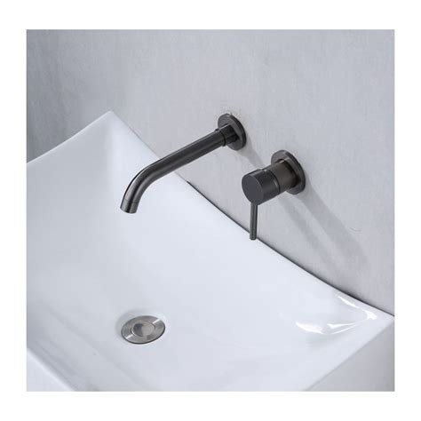 Banio Iron Robinet Pour Lavabo Encastrer Fer Vieilli Gun Metal