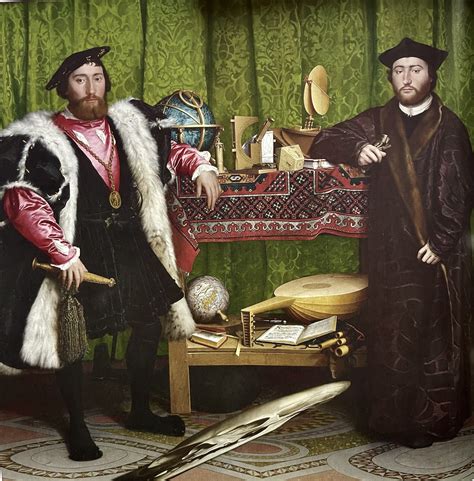 le tableau Les Ambassadeurs 1533 Hans Holbein le Jeune Lumières