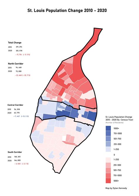 St Louis Population Change 2010 2020 Rstlouis
