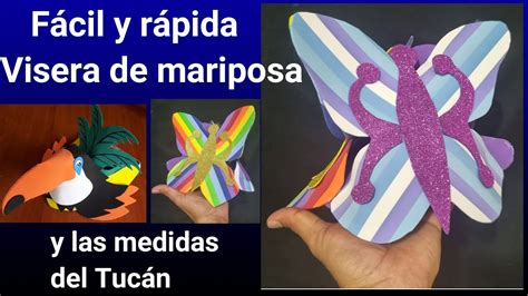 Visera Mariposas Hecha De Foami YouTube