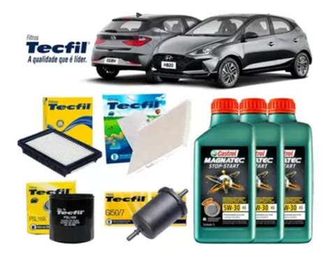 Troca Completa De Óleo E Filtro Hyundai Hb20 1 0 12v Castrol