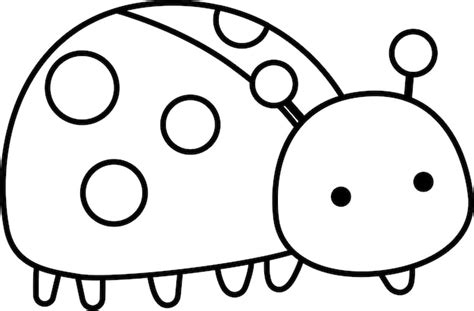 Premium Vector A Vector Of A Ladybug In Black And White Coloring