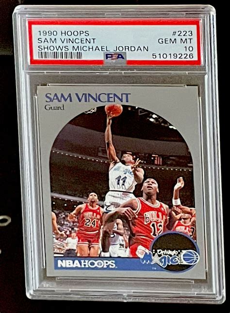 Michael Jordan Wearing Jersey Psa Gem Mint Sam Vincent