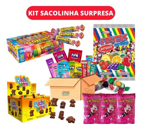 Kit Doces Sacolinhas Surpresa Guloseimas Festa Infantil Frete Gr Tis