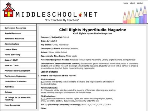 The Civil Rights Movement Lesson Plan For 8th Grade Lesson Planet