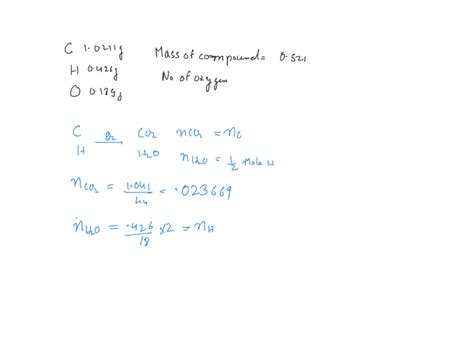 Solved A Compound Containing Only Carbon Hydrogen And Oxygen Is