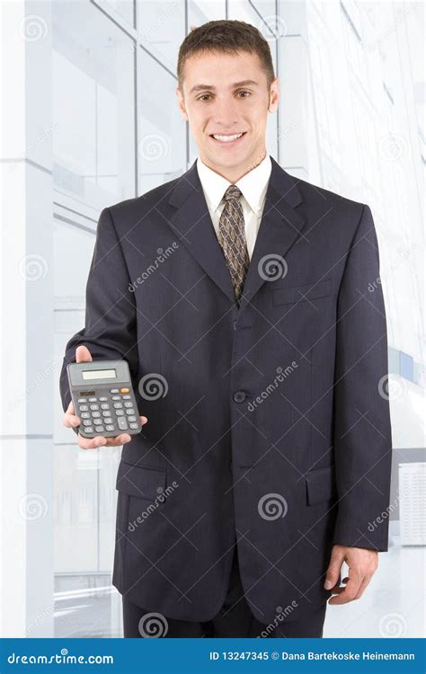 Businessman With Calculator Stock Image Image Of People Businessman