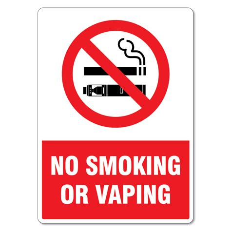 Printable No Smoking Or Vaping Signs