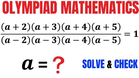 Solve And Check Learn How To Solve Rational Equation Quickly Math Olympiad Training Youtube