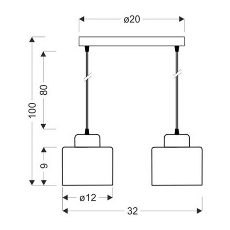 Lampa wisząca z dwoma kloszami V128 Katani do salonu sklep Edinos pl