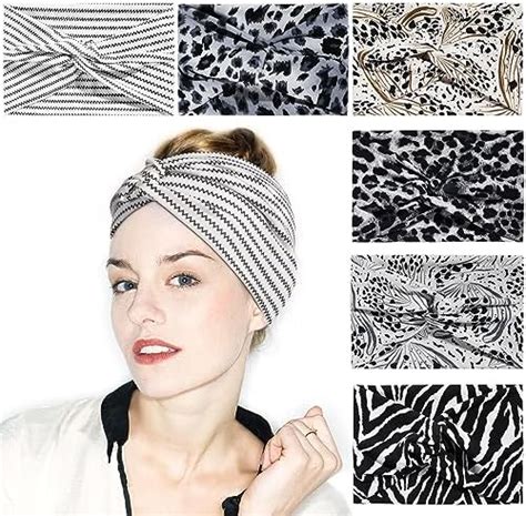 Achiou 6 Pack Twisted Knotted Headbands Wide Non Slip