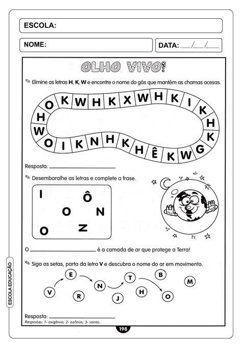 Atividades Sobre O Ar Desembaralhe As Letras Escola Educa O