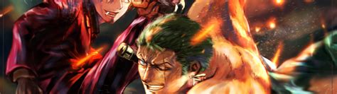 3840x1080 Resolution Roronoa Zoro vs Sanji One Piece 3840x1080 ...