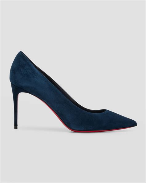 Christian Louboutin Kate Suede Red Sole Classic Pumps Neiman Marcus