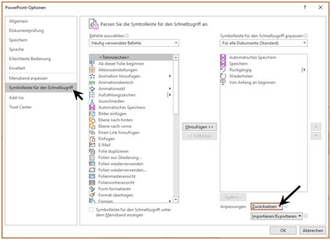 Rücksetzen der Symbolleisten ENTDECKE digital GmbH