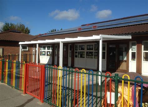 Culvers House Primary School Wall Mounted Canopy Able Canopies Ltd