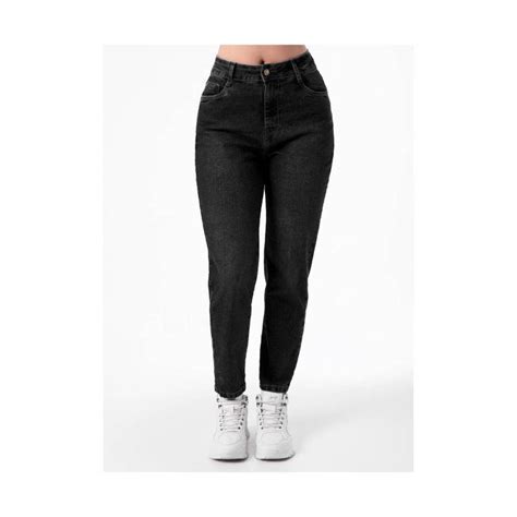 Pantalon Denim Stretch Mom Fit Mujer Goccos