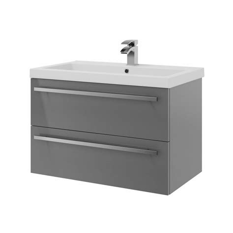 Kartell Drawer Wall Mounted Cabinet With Mid Depth Ceramic Basin