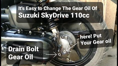 Skydrive Cc Change Gear Oil Suzuki Youtube