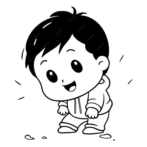 Premium Vector Cute Little Boy Playing In Puddle Vector Cartoon