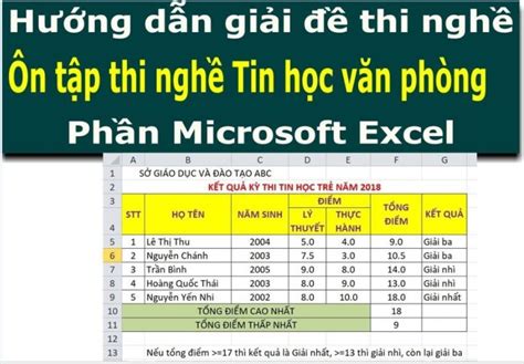 Ôn tập thực hành Excel Tin học văn phòng Blog Toán Tin