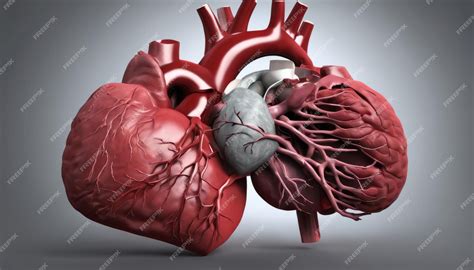 Premium Photo | Anatomical Heart Model Medical Illustration