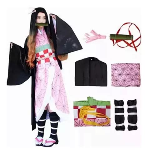 Disfraz De Demon Slayer Cosplay Kimono Traje Para Niños nezuko anime