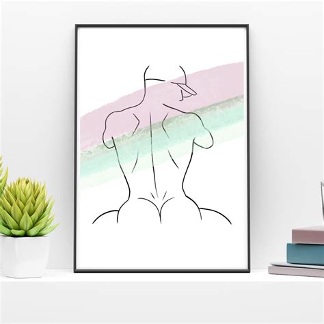 Male Body Line Art Abstract Male Body Art LGBT Art Man Body Poster Naked Male Art Print