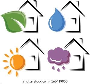 Natural Disaster Color Icons Set Environmental Stock Vector Royalty