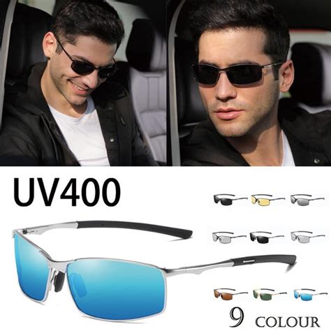 Mens Sunglasses Polarized UV Protection,Lightweight Rectangular ...