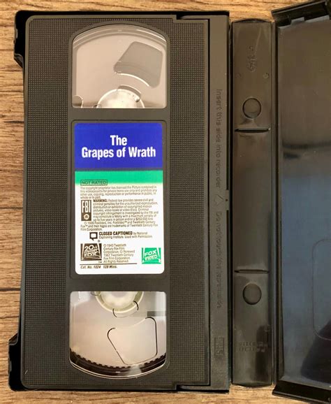 Classic Drama Grapes Of Wrath Starring Henry Fonda Vhs In Clamshell