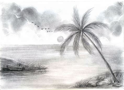 Sketch Of Village Scenery At Paintingvalley Explore Collection Of