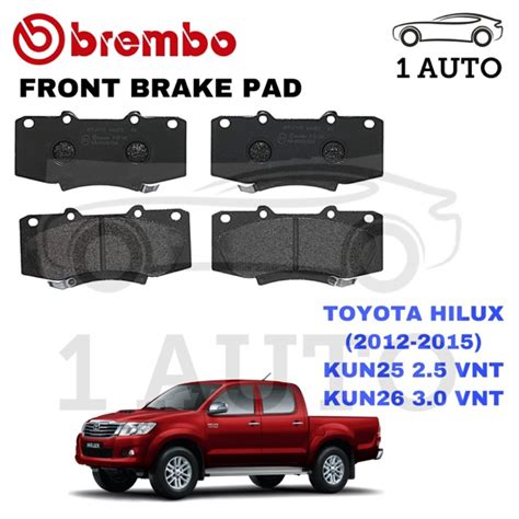 Genuine Brembo Front Brake Pad Toyota Hilux Kun Vnt Kun Vnt