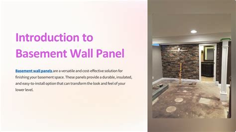 Ppt Introduction To Basement Wall Panels Powerpoint Presentation