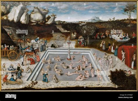 Lucas Cranach The Fountain Of Youth Xvi Th Century German