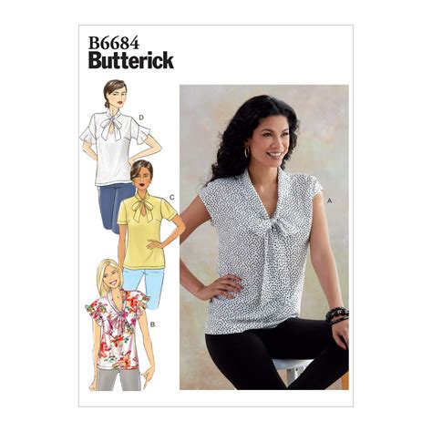 Butterick Sewing Pattern B6684 Misses Top Sewdirect Australia