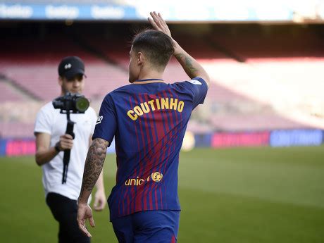 Philippe Coutinho During His Presentation Fc Editorial Stock Photo